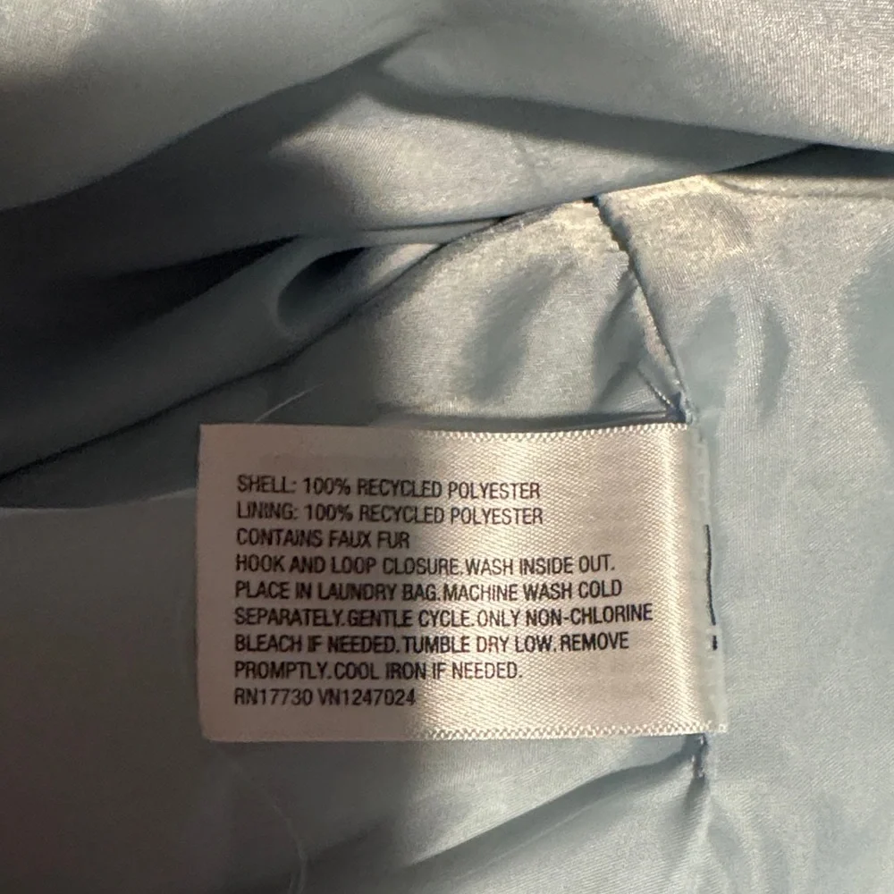 Women's Short Faux Fur Jacket - Wild Fable™ Light Aqua Blue XXL - Picture 7 of 8